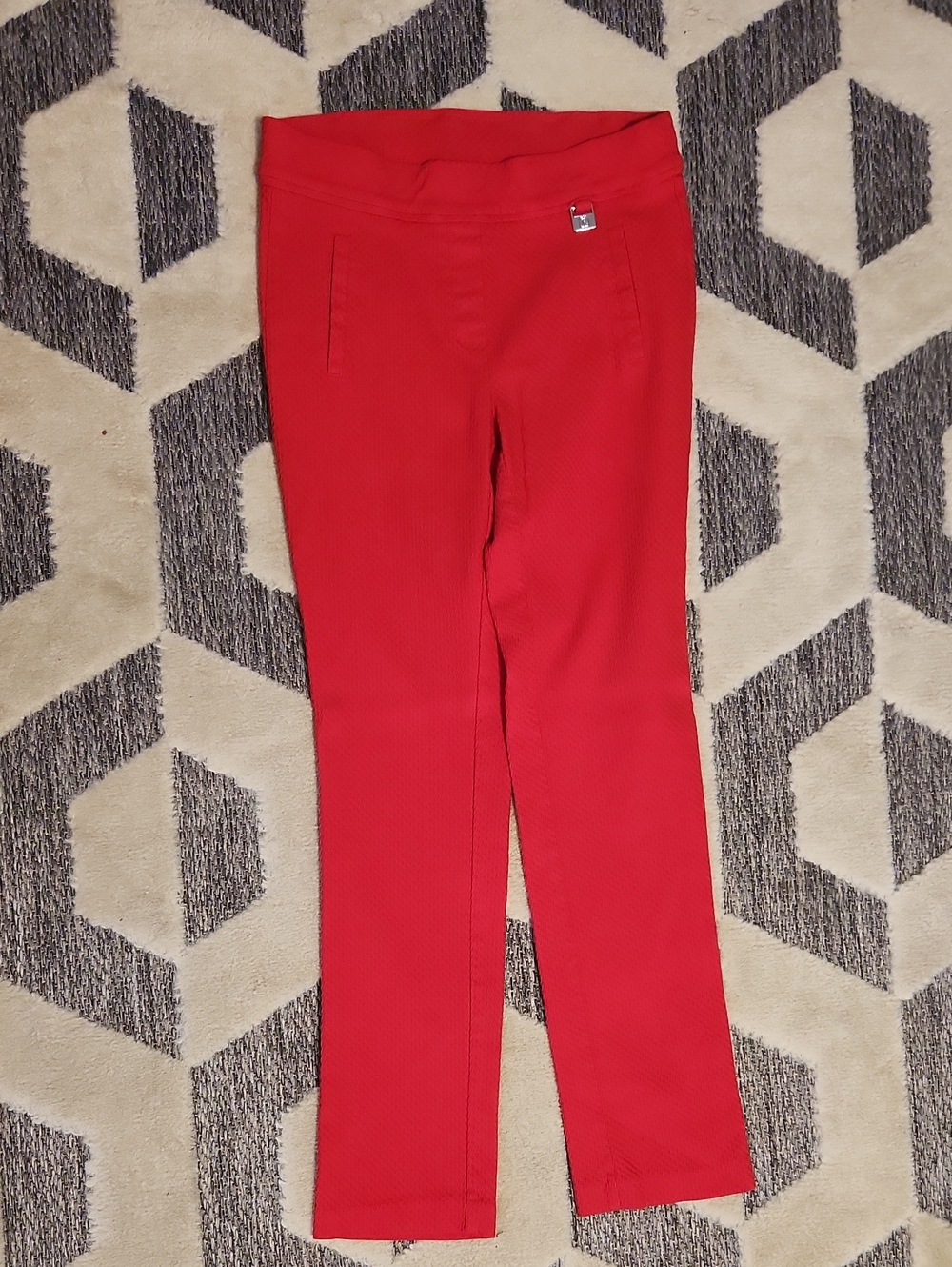 Rafaella Red Slim Pull-On Knit Leggings